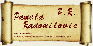 Pamela Radomilović vizit kartica